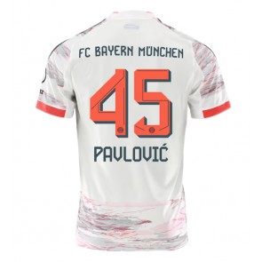 Lacne Muži Futbalové dres Bayern Munich Aleksandar Pavlovic #45 2025-26 Krátky Rukáv - Preč